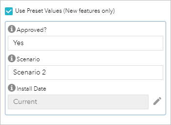 Introducir valores predefinidos