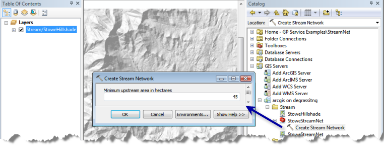 ArcMap antes de ejecutar el servicio ArcMap antes de ejecutar el servicio